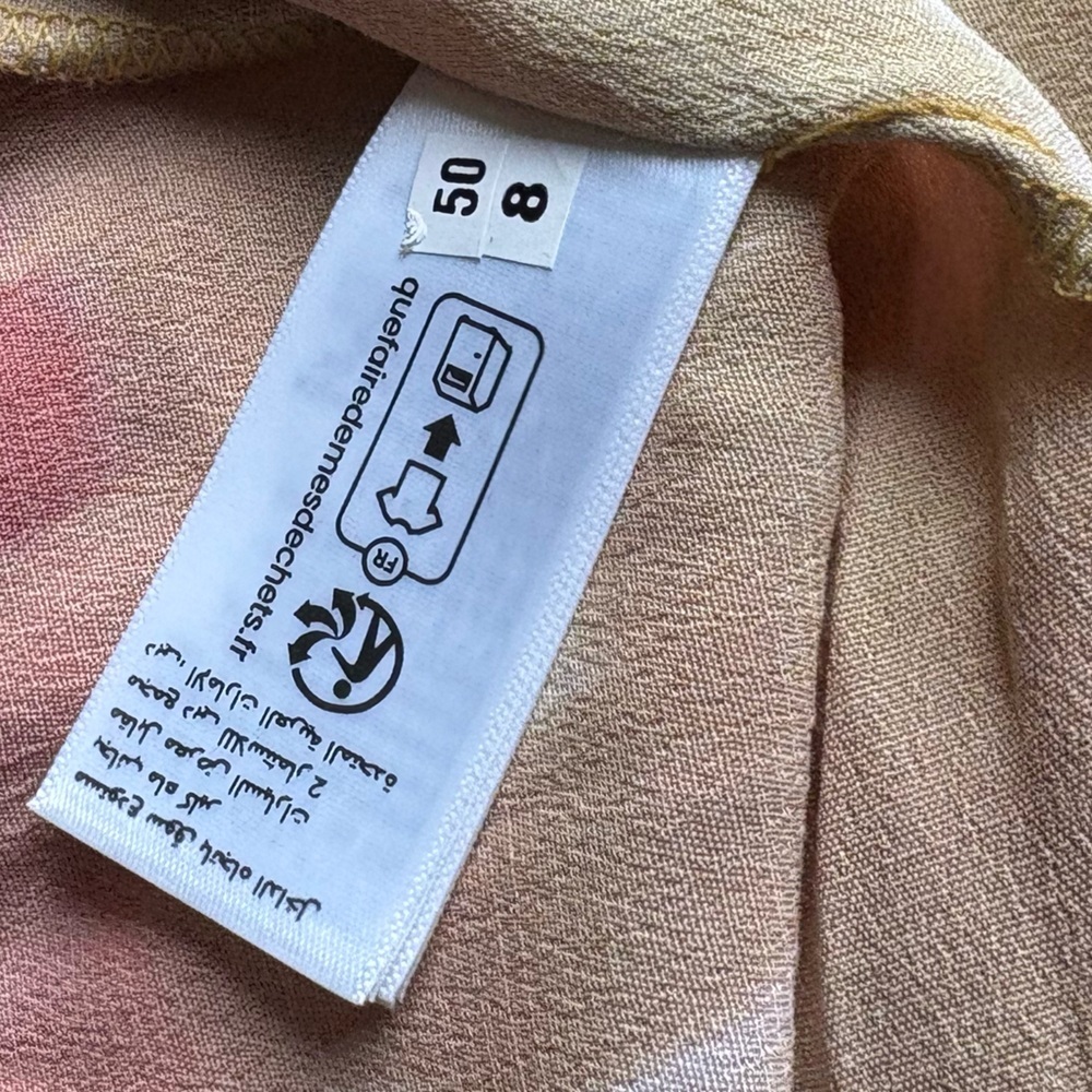 NWT The Drop Isa V-Neck Maxi Dress in orange watercolor print size XX small. - Picture 8 of 10
